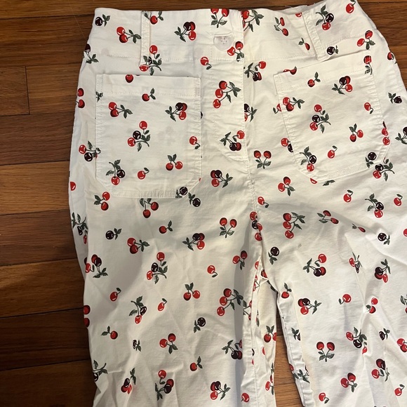 Nicole Miller Cherry Print Wide-Leg Pants - Picture 7 of 8